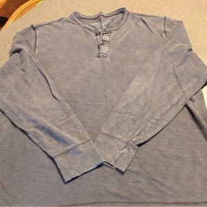 American Eagle Outfitters Gray Henley Shirt